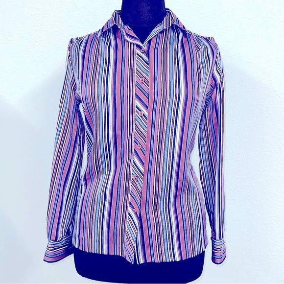 Women’s Ralph Originals striped blouse sz 18 - Picture 1 of 7